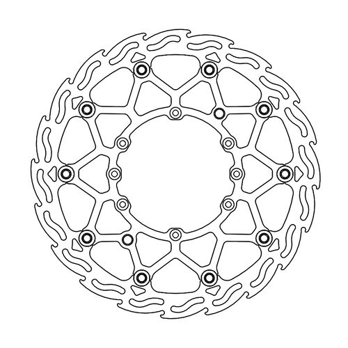 MOTO-MASTER - FLAME Floating Steel Disc 320mm front