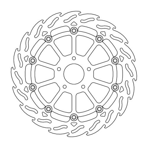 MOTO-MASTER - FLAME Floating Alu Disc 320mm front left
