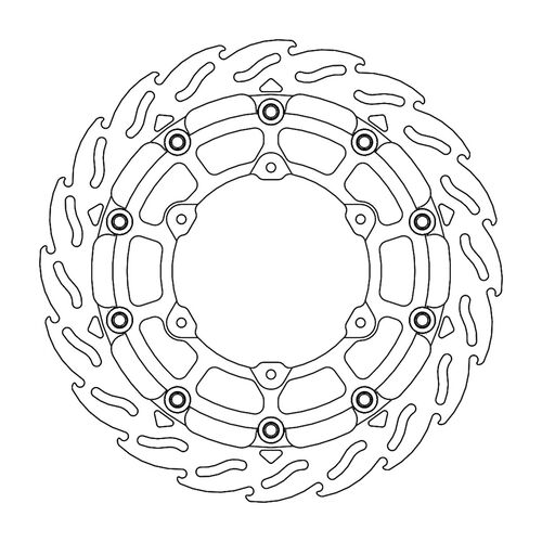 MOTO-MASTER - FLAME Floating Alu Disc 320mm front left