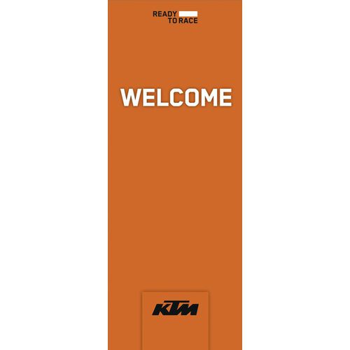 KTM Roll-up Inlay Welcome