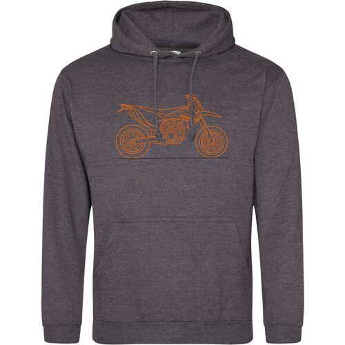 BSO HOODIE 690 SMC-R LOGO ORANGE VORNE & HINTEN - KHAKI XS/164