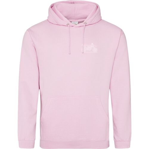 BSO HOODIE 690 SMC-R LOGO WHITE VORNE & HINTEN - ROT XS/164