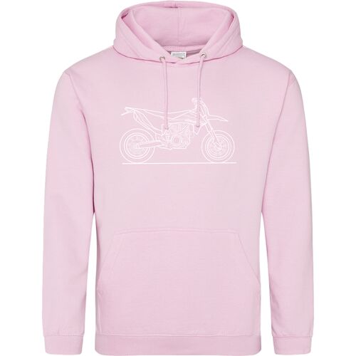BSO HOODIE 690 SMC-R LOGO WHITE VORNE - SCHWARZ L