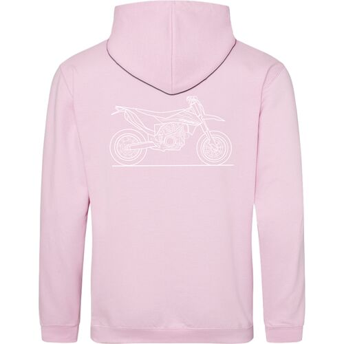 BSO HOODIE 690 SMC-R LOGO WHITE HINTEN - ORANGE L