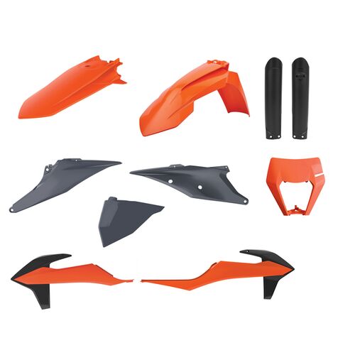 Kunststoffteilekit KTM EXC/F 20-23 orange/schwarz