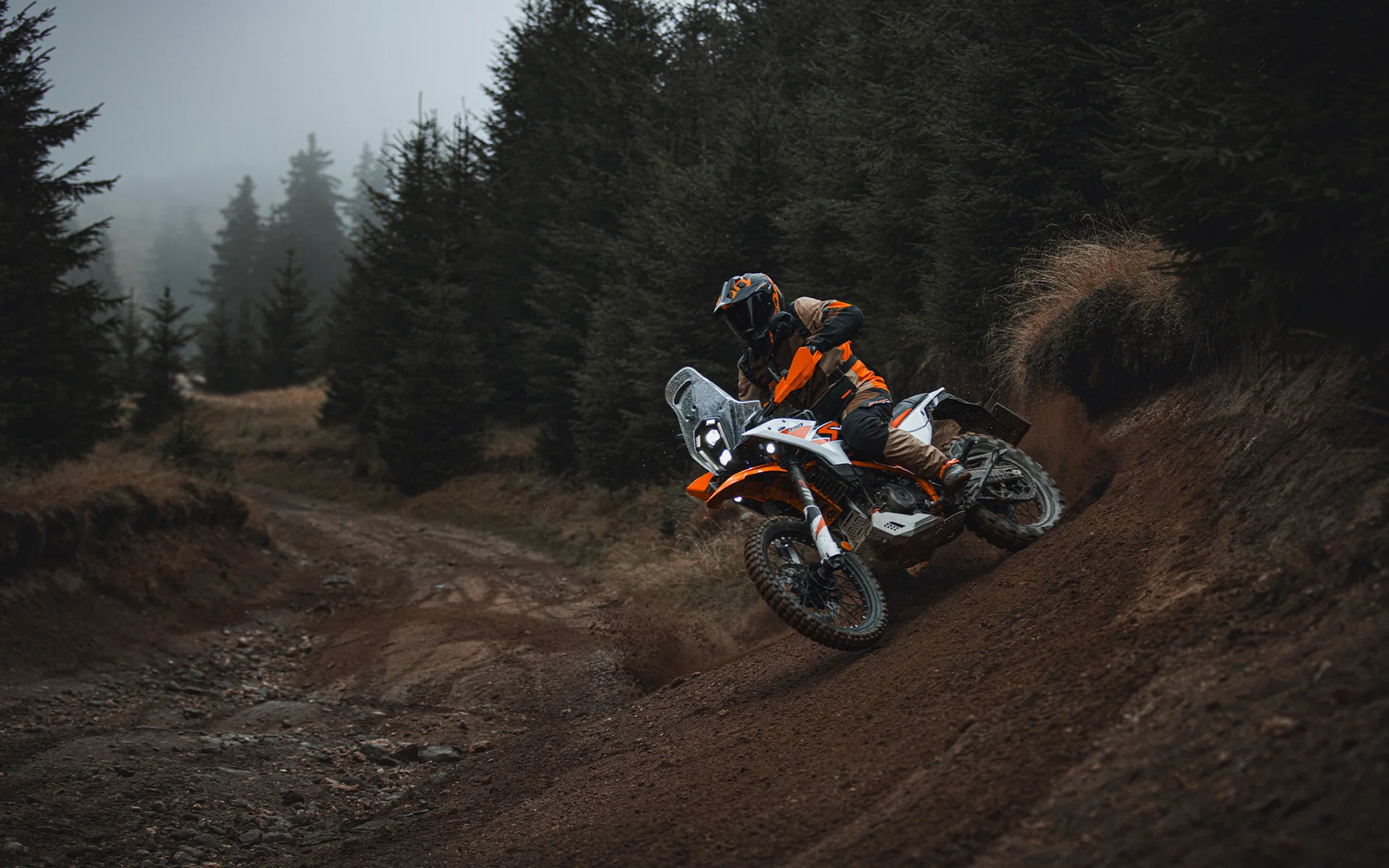 KTM 390 Adventure R in Fahrt