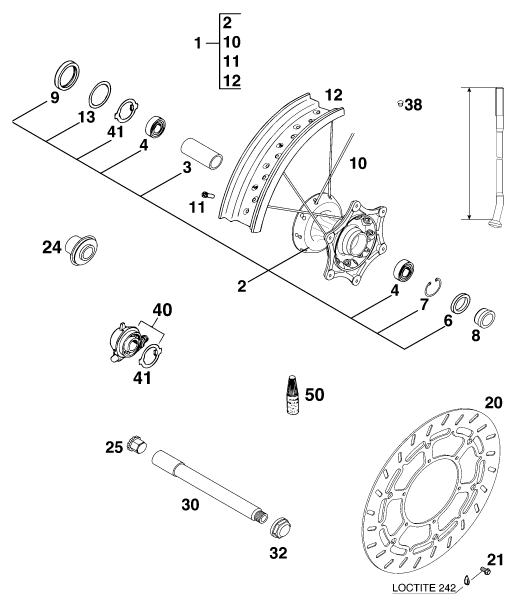 Explosionsgrafik VORDERRAD