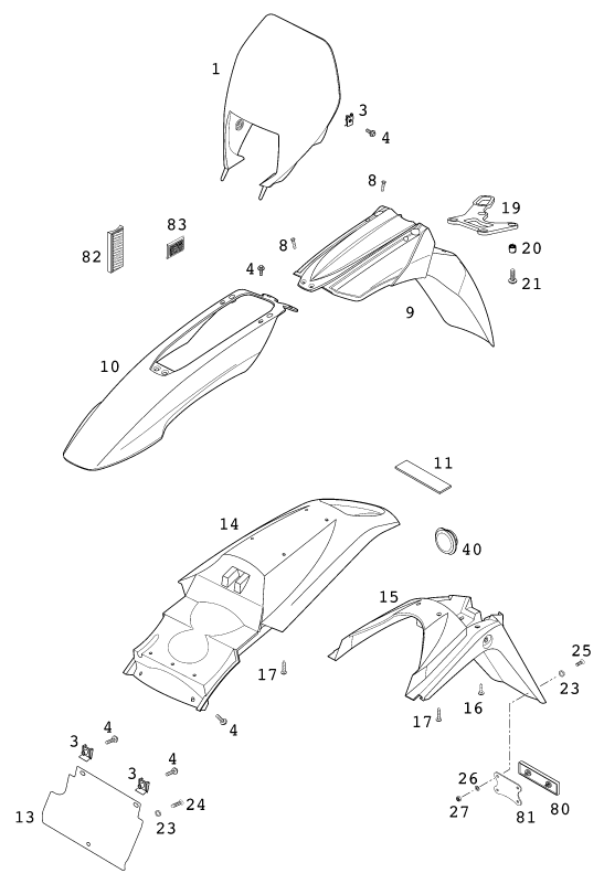 Explosionsgrafik MASKE, KOTFLÜGEL