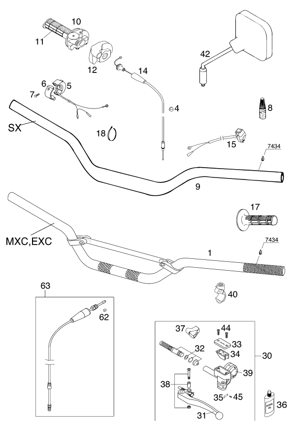Explosionsgrafik LENKER, ARMATUREN