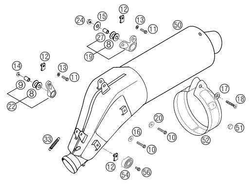 Explosionsgrafik ENDDÄMPFER