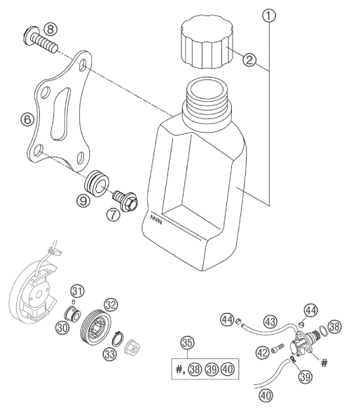 Explosionsgrafik SCHMIERSYSTEM