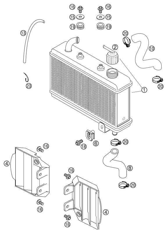 Explosionsgrafik KÜHLSYSTEM