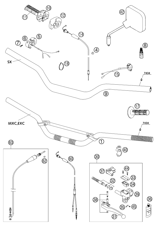 Explosionsgrafik LENKER, ARMATUREN