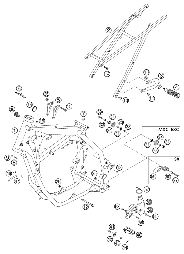Explosionsgrafik RAHMEN
