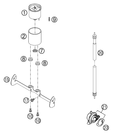 Explosionsgrafik INSTRUMENTE / SCHLOSSSYSTEM