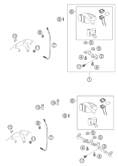 Explosionsgrafik INSTRUMENTE / SCHLOSSSYSTEM