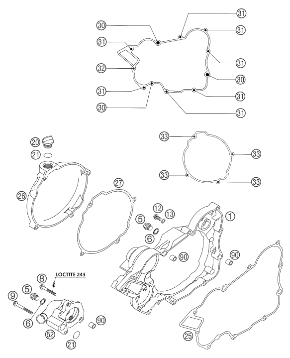 Explosionsgrafik KUPPLUNGSDECKEL