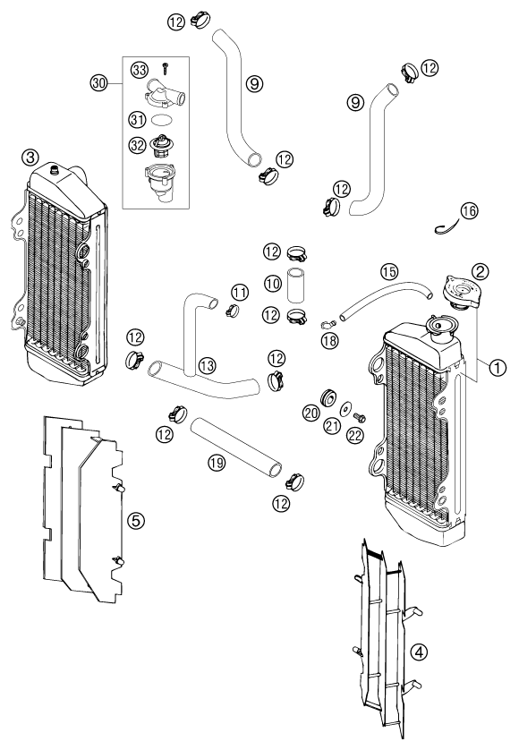 Explosionsgrafik KÜHLSYSTEM