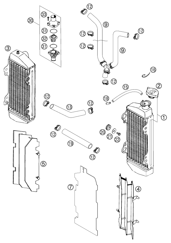Explosionsgrafik KÜHLSYSTEM