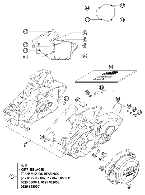 Explosionsgrafik MOTORGEHÄUSE