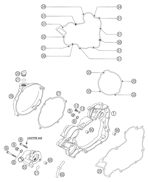 Explosionsgrafik KUPPLUNGSDECKEL