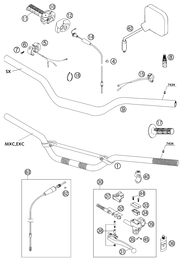 Explosionsgrafik LENKER, ARMATUREN