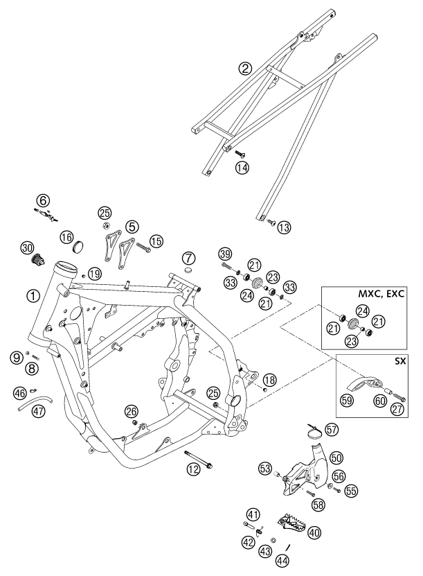Explosionsgrafik RAHMEN