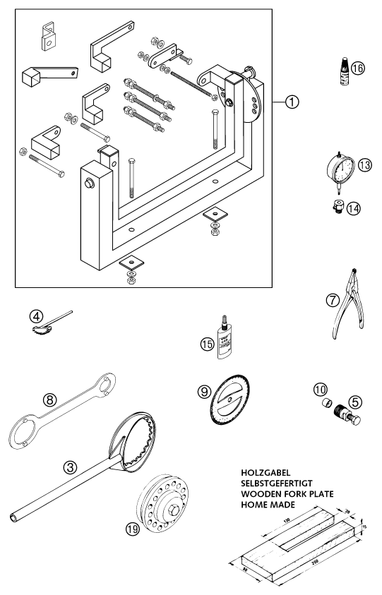 Explosionsgrafik SPEZIALWERKZEUG (Motor)