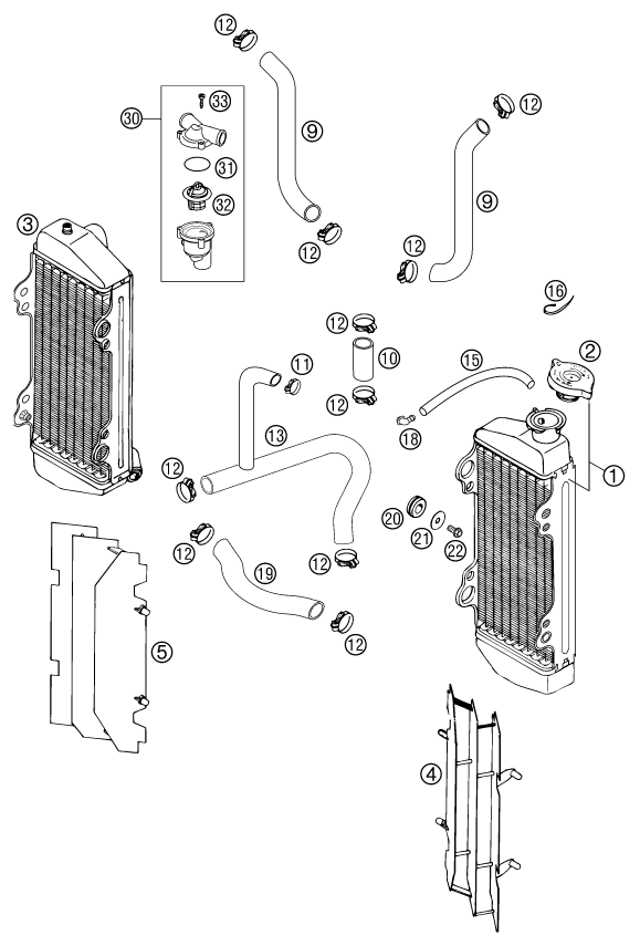 Explosionsgrafik KÜHLSYSTEM