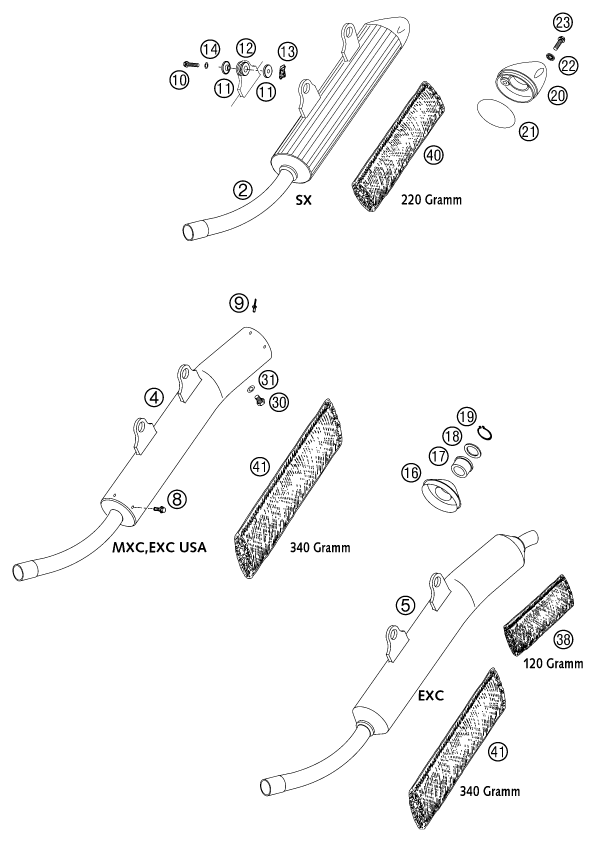 Explosionsgrafik ENDDÄMPFER