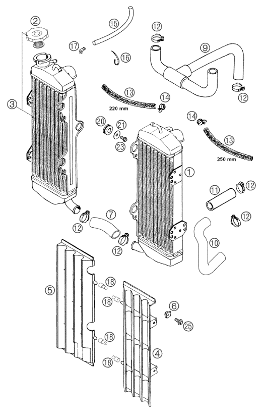 Explosionsgrafik KÜHLSYSTEM