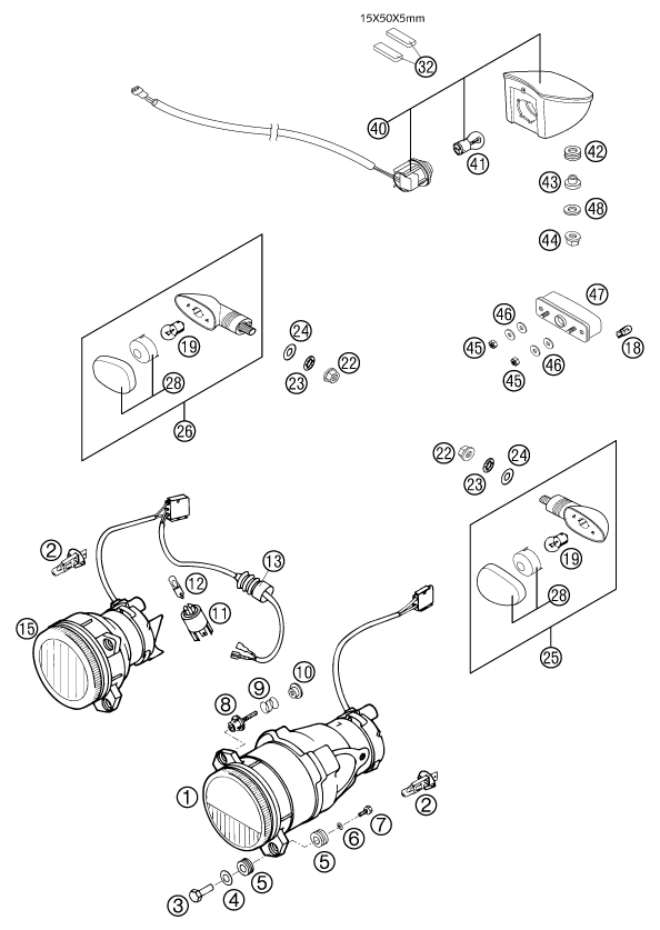 Explosionsgrafik LICHTANLAGE