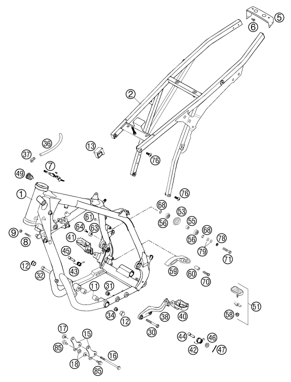 Explosionsgrafik RAHMEN