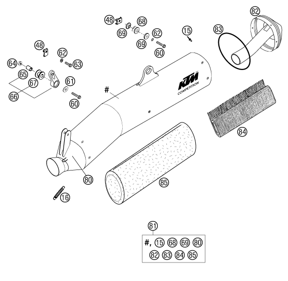 Explosionsgrafik ENDDÄMPFER