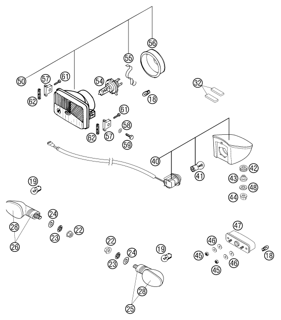 Explosionsgrafik LICHTANLAGE