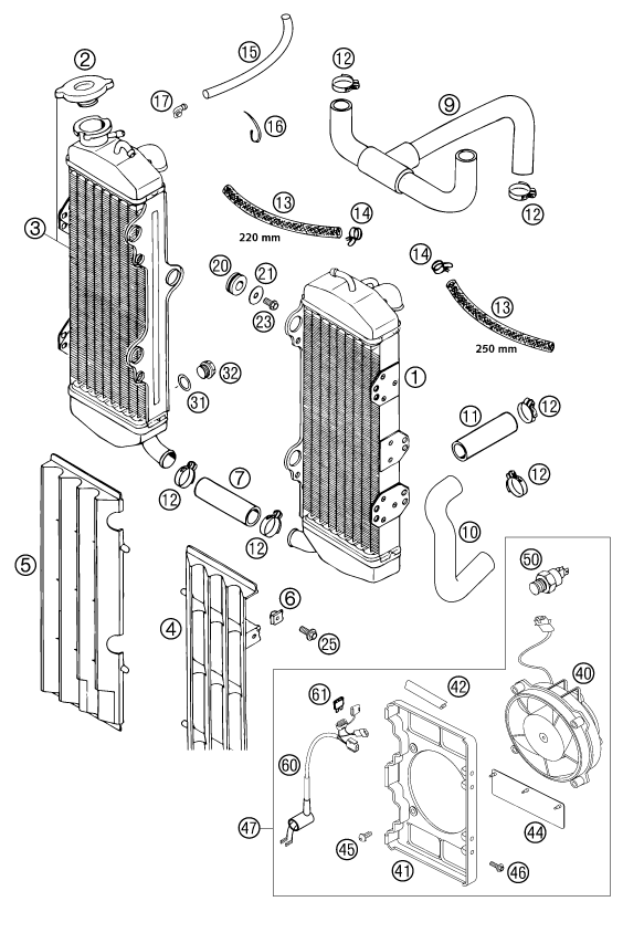 Explosionsgrafik KÜHLSYSTEM