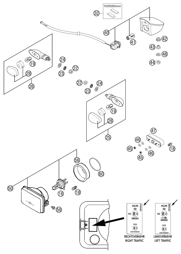 Explosionsgrafik LICHTANLAGE