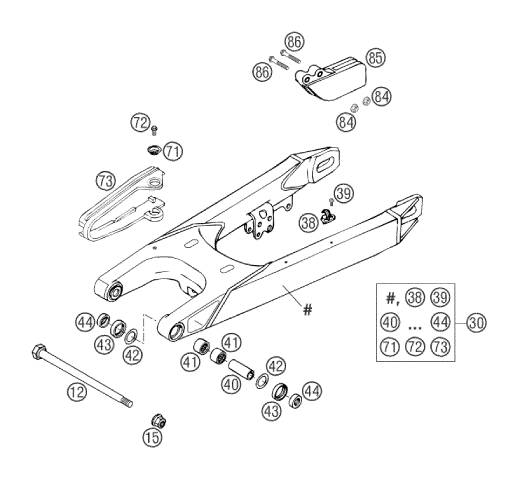 Explosionsgrafik SCHWINGARM