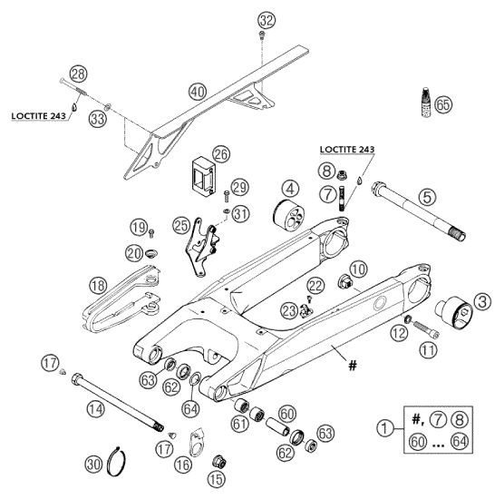 Explosionsgrafik SCHWINGARM