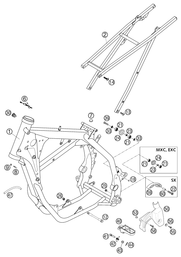 Explosionsgrafik RAHMEN