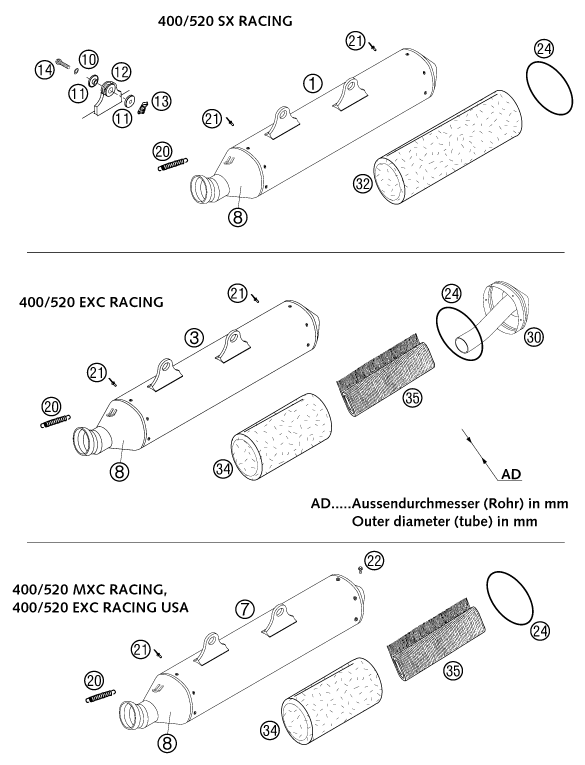 Explosionsgrafik ENDDÄMPFER