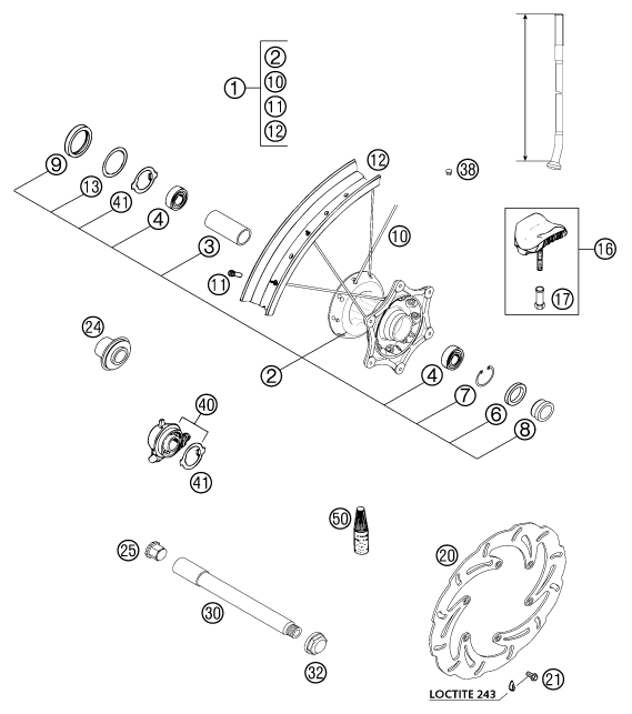 Explosionsgrafik VORDERRAD
