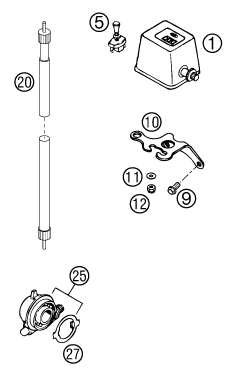 Explosionsgrafik INSTRUMENTE / SCHLOSSSYSTEM