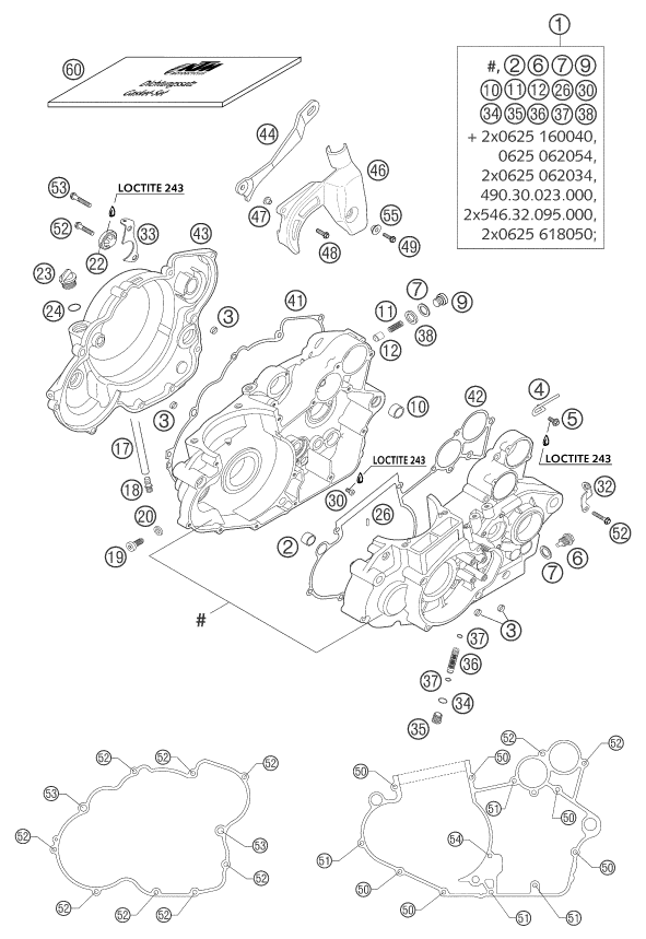 Explosionsgrafik MOTORGEHÄUSE