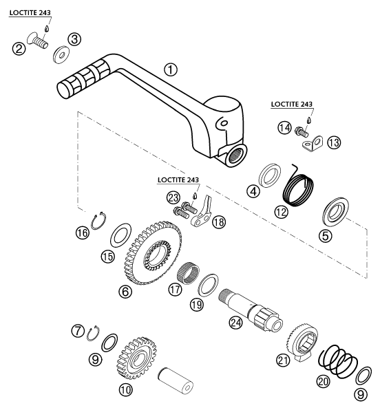 Explosionsgrafik KICKSTARTER