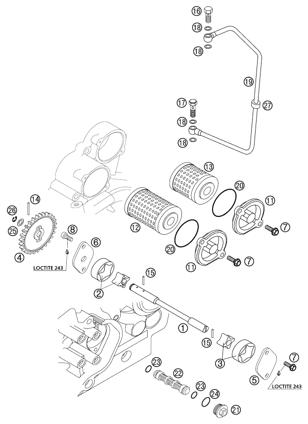 Explosionsgrafik SCHMIERSYSTEM