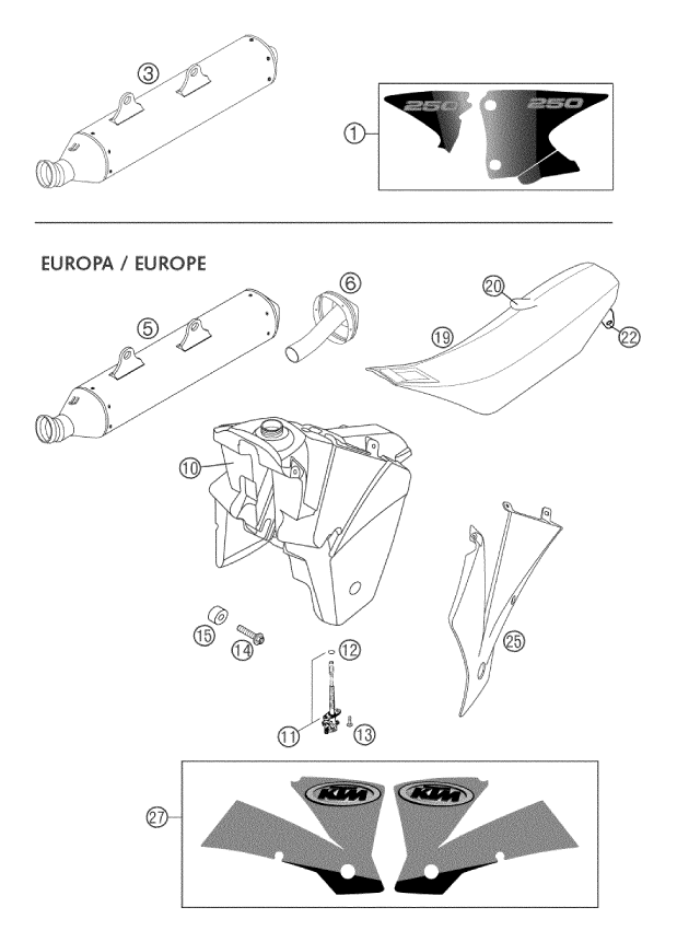 Explosionsgrafik NEUTEILE