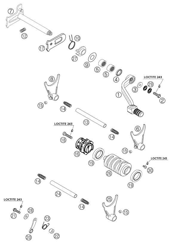 Explosionsgrafik SCHALTUNG