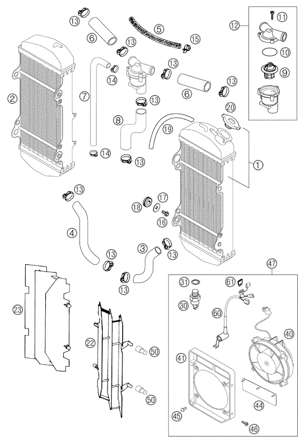 Explosionsgrafik KÜHLSYSTEM