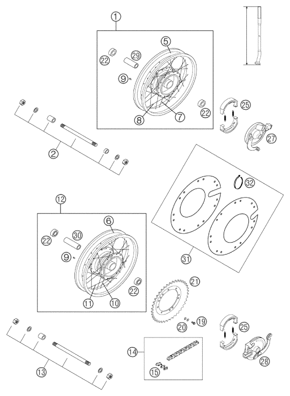 Explosionsgrafik VORDERRAD